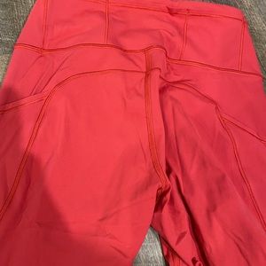 Lululemon fast and free red leggings